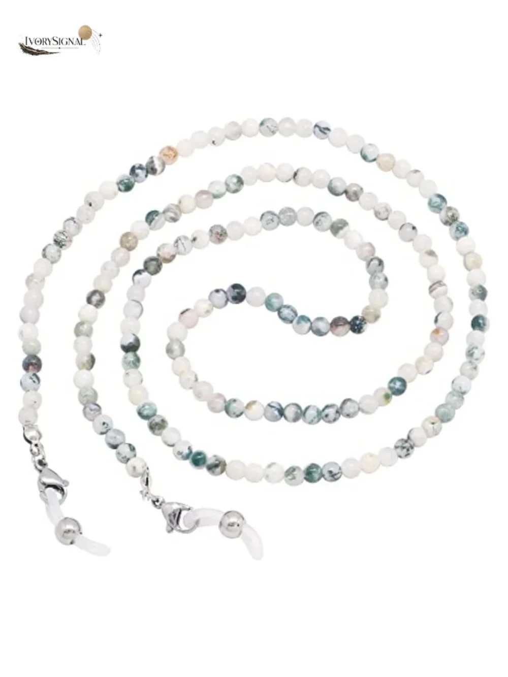 Natural Stone Beaded Eyeglass Chain Face Mask Holder Lanyard for Women